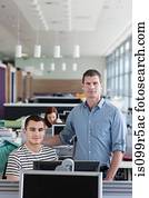 Colleagues in office interior, portrait