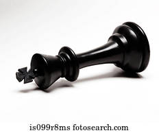 rei, pedaço xadrez, caído