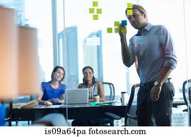 Business people working in office