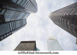 Low angle view of skyscrapers