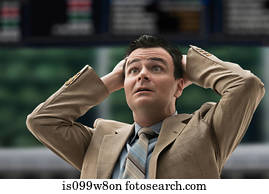 betonte geschäftsmann, an, stock market