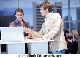 Business people working on laptop