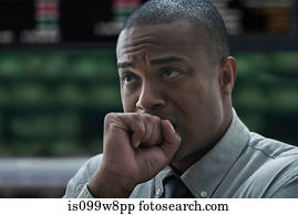 tijd, zakenman, op, stockexchange