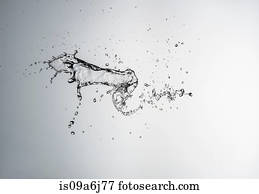 Water splashing in air