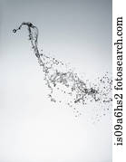 Water splashing in air