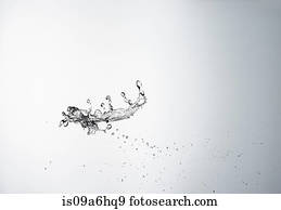 Water splashing in air