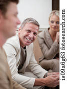 Casual business meeting