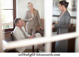 Casual business meeting