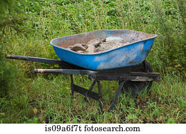 Wheelbarrow with rocks