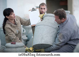 negociando, com, vendas, em, cerã¢­icas, fábrica