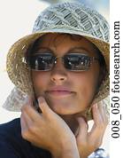 Woman with sunglasses