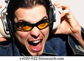 homem, escutar música