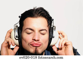 homem, escutar música