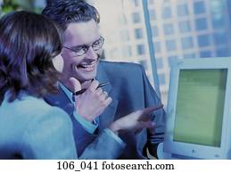 Business couple in office