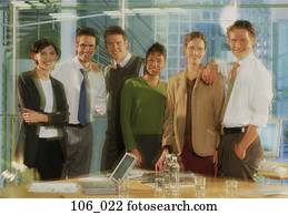 empresarios, en, oficina