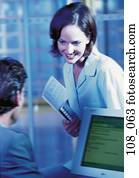 Business couple in office