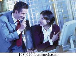 Business couple in office