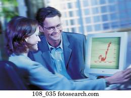 Business people at computer