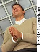 Businessman delighted