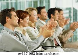 pessoas, em, apresentação