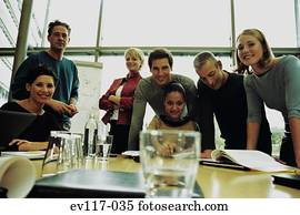 pessoas, em, reunião