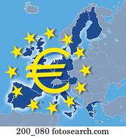 mapa, de, comunidade européia