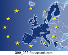 mapa, de, comunidade européia