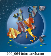 mapa, de, comunidade européia