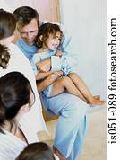 famiglia, divertimento, a casa