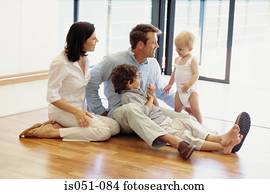 famiglia felice, a casa