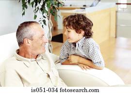 Grandad with grandson