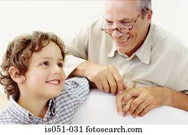 Grandad with grandson