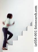 corrida mulher, andar superior