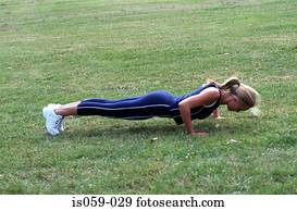 Girl exercising