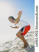 surfista, ligado, praia