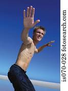 Man practising tai chi