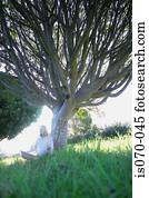 Woman meditating
