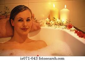Woman in bath