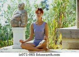 Woman meditating