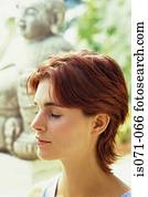 Woman meditating