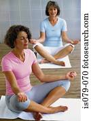 Women meditating