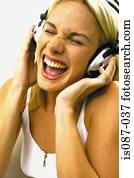 Girl listening to music