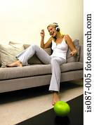 Girl listening to music