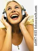 Girl listening to music