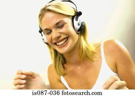 Girl listening to music