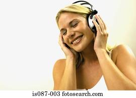 Girl listening to music