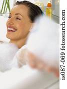Woman in bath