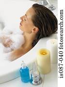 Woman in bath