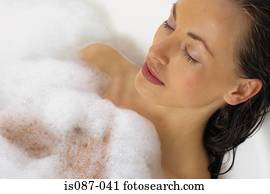 Woman in bath