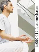 Man meditating
